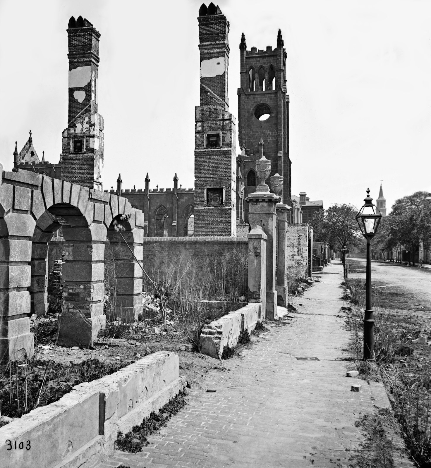 Looking East Along Broad Street, original black and white