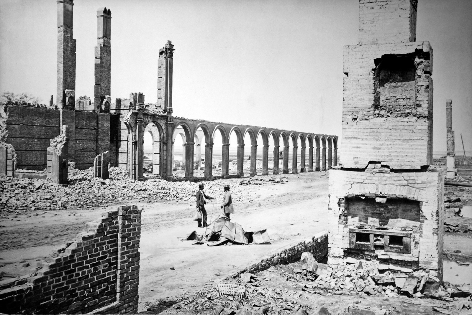 Ruins of Northeastern Depot, original black and white