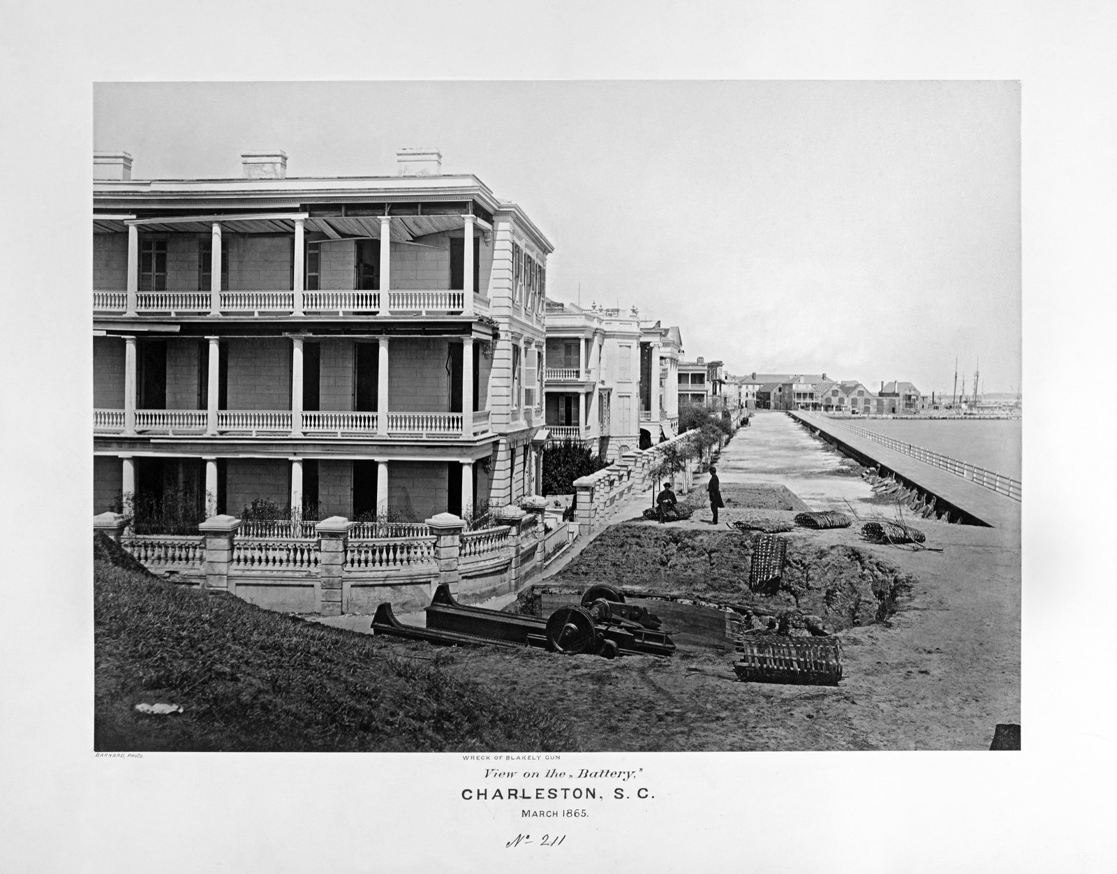 View on the Battery, original black and white